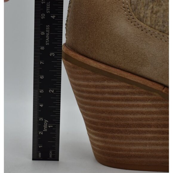 Sofft Womens 11 Tara Chelsea Barley Leather Block Heel Zip Western Booties Boots - Picture 11 of 15